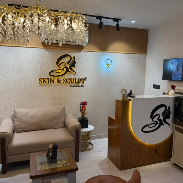Skin and Sculpt Chandigarh clinic interior by Dr Neetika Paul and Dr Himanshu Paul